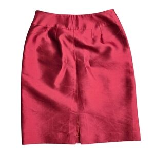 Worth Red Silk-Wool Blend Skirt 4 Sexy Y2K